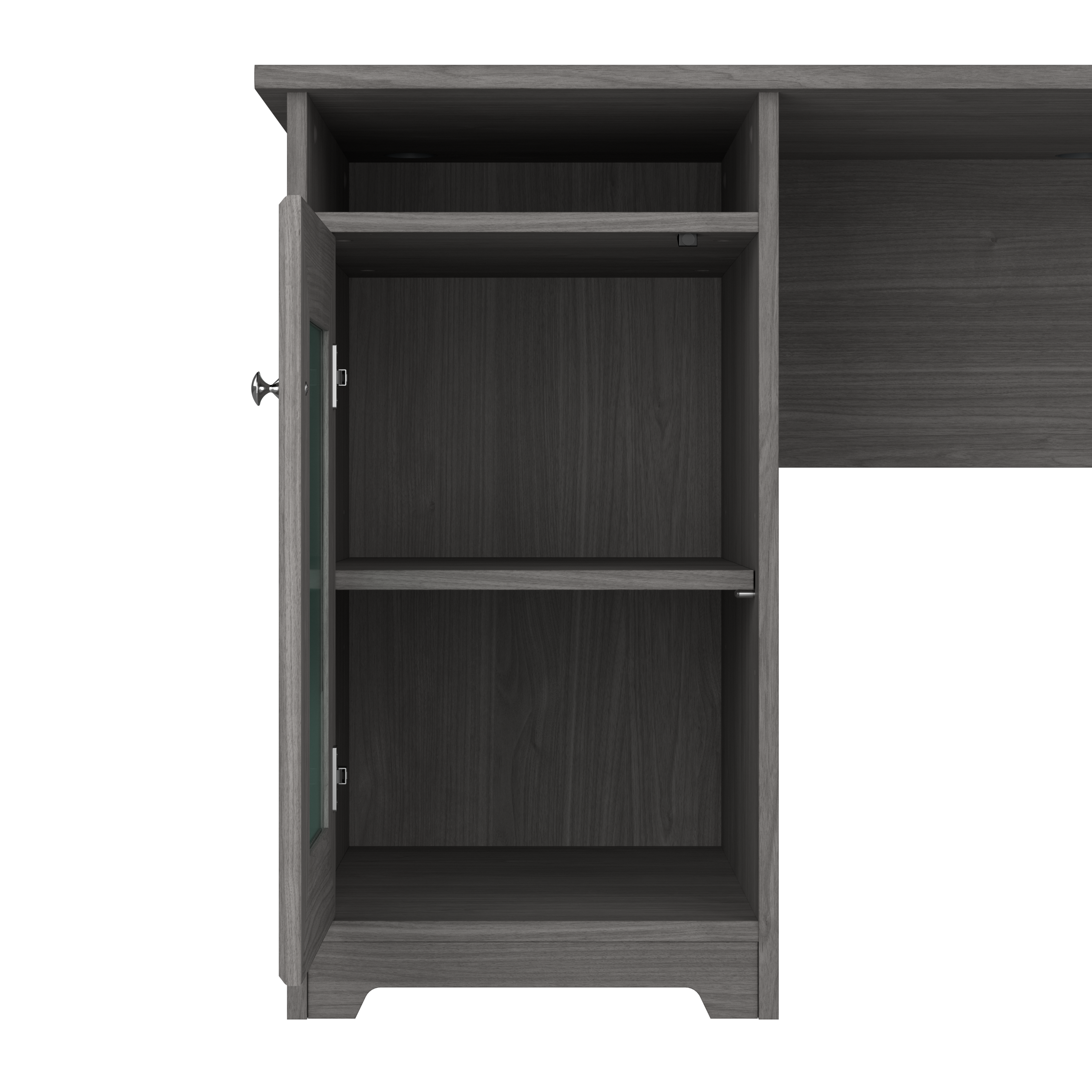 Shop Bush Furniture Cabot 60W L Shaped Computer Desk with Hutch and Small Storage Cabinet 03 CAB016MG #color_modern gray