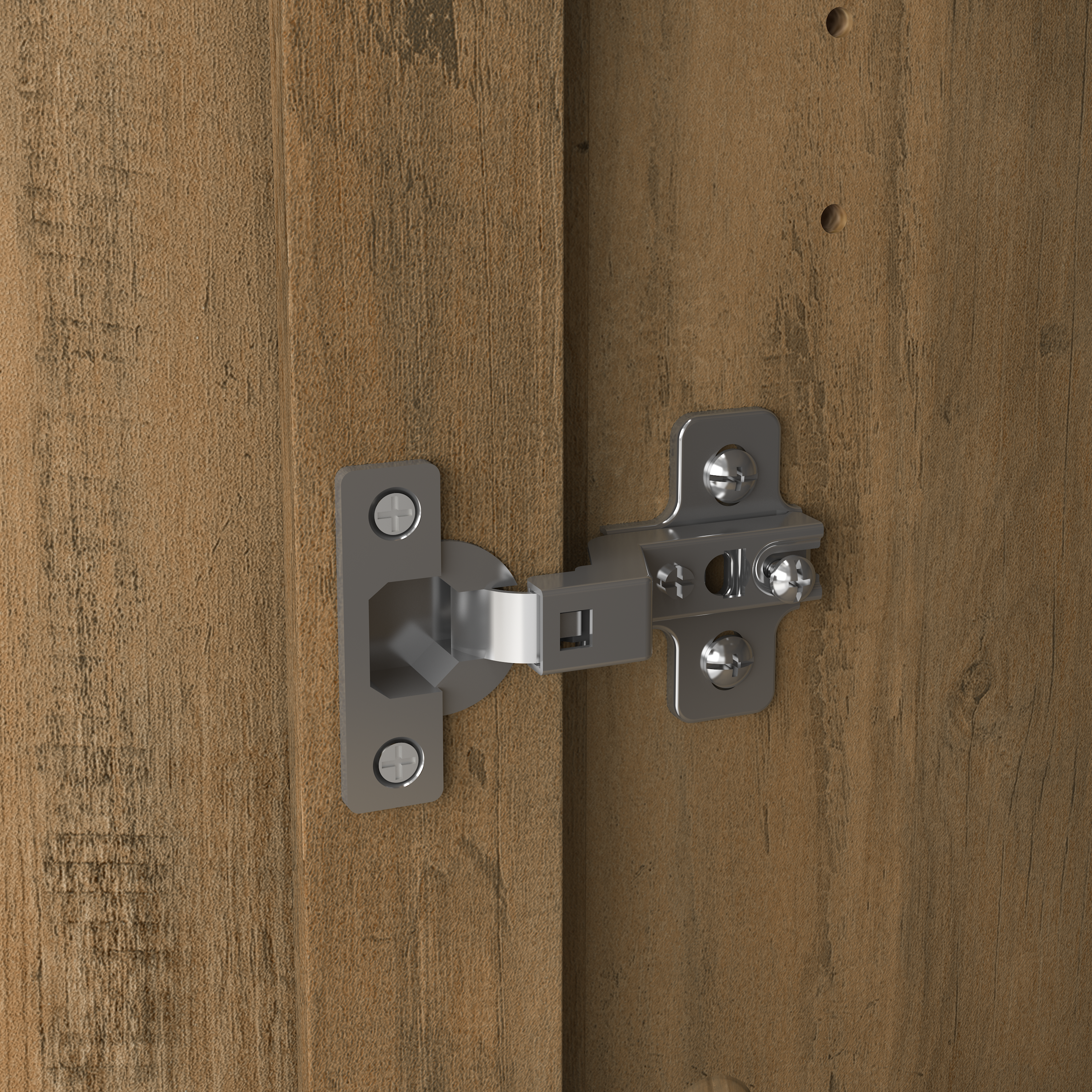 Shop Bush Furniture Key West Tall Bathroom Cabinet with Doors and Shelves 04 KWS266RCP-Z1 #color_reclaimed pine