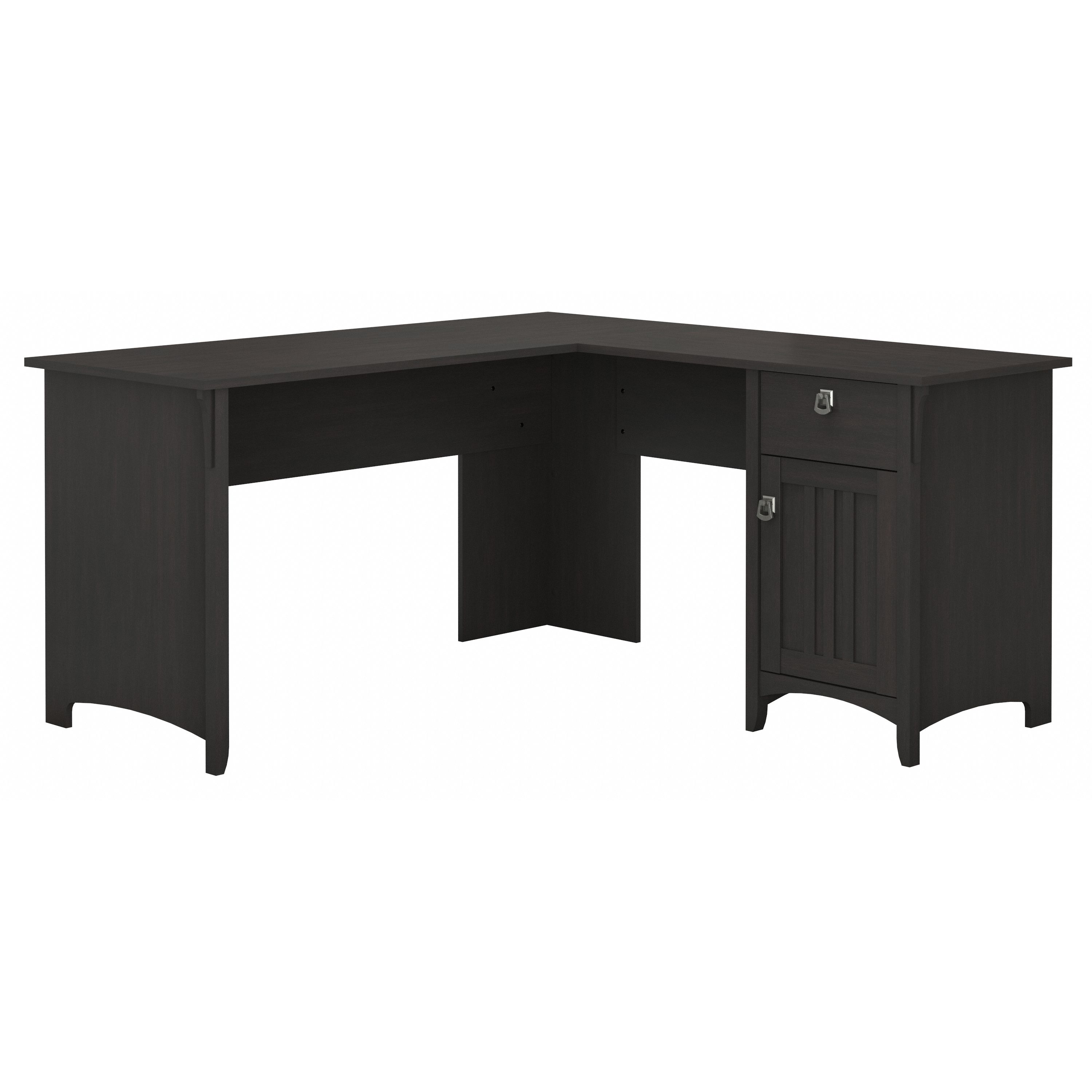 Shop Bush Furniture Salinas 60W L Shaped Desk with Storage 02 SAD160VB-03 #color_vintage black