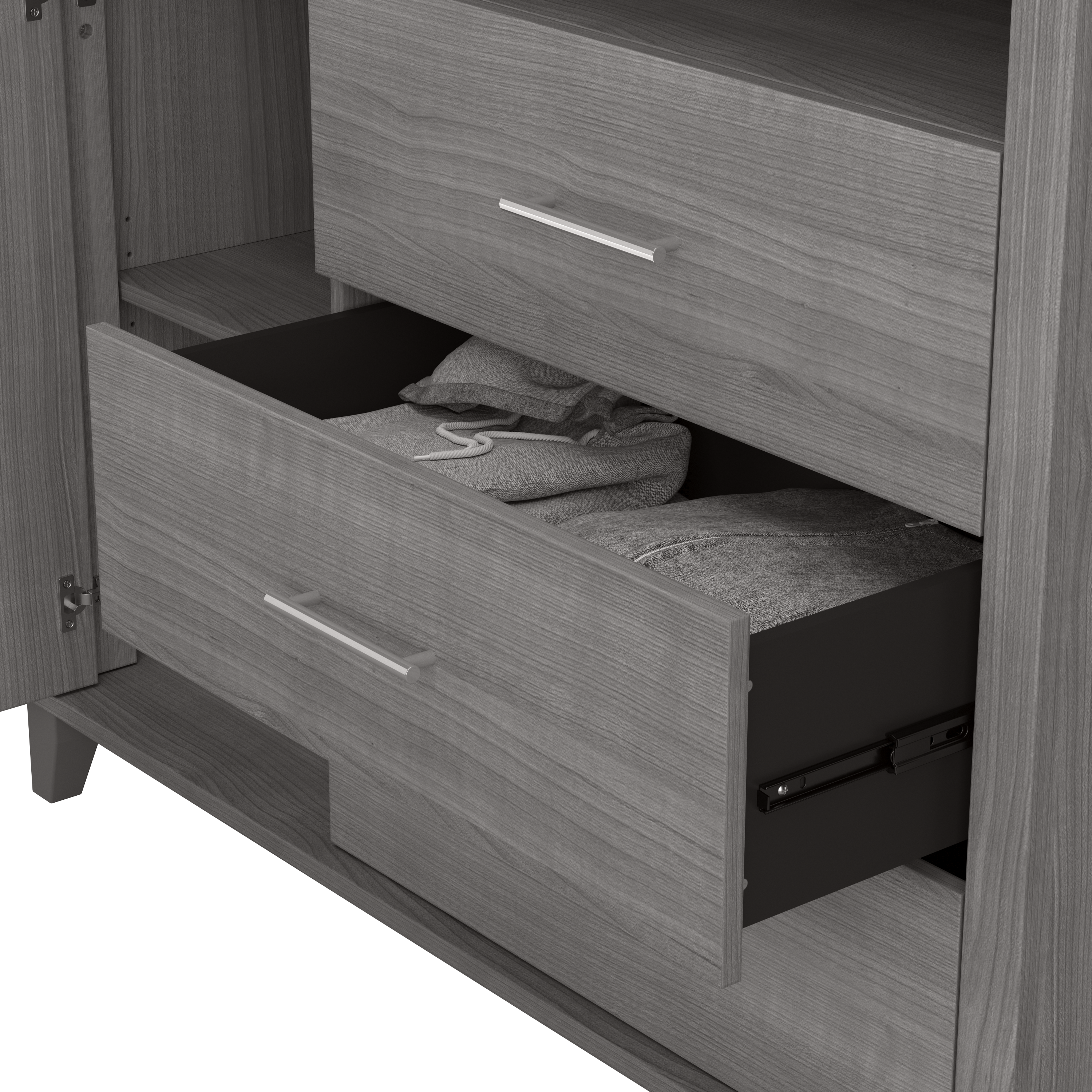 Shop Bush Furniture Somerset Tall Sideboard Buffet Cabinet 07 STV148PGK-Z1 #color_platinum gray