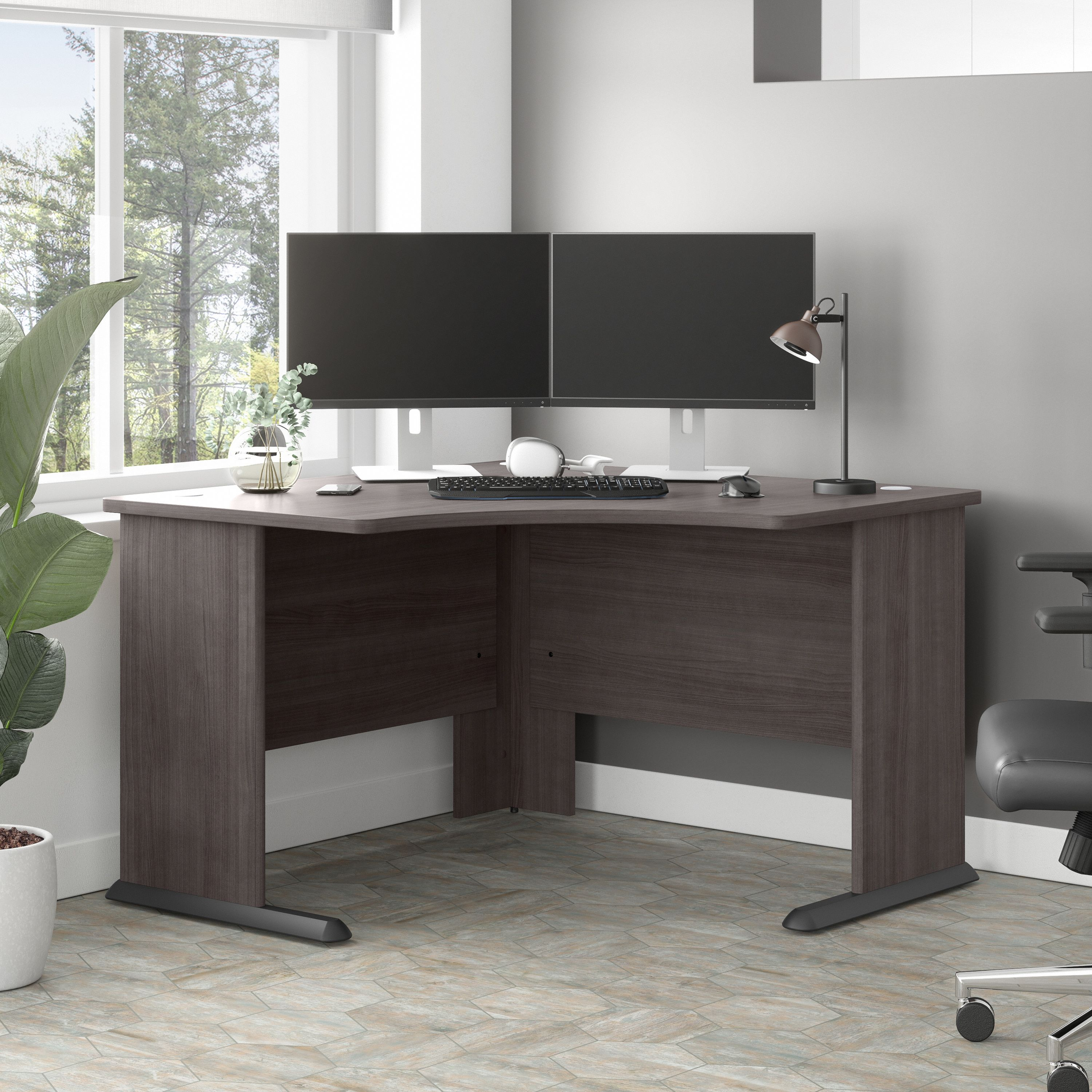 Shop Bush Business Furniture Studio A 48W Corner Computer Desk 01 SDD148SG #color_storm gray