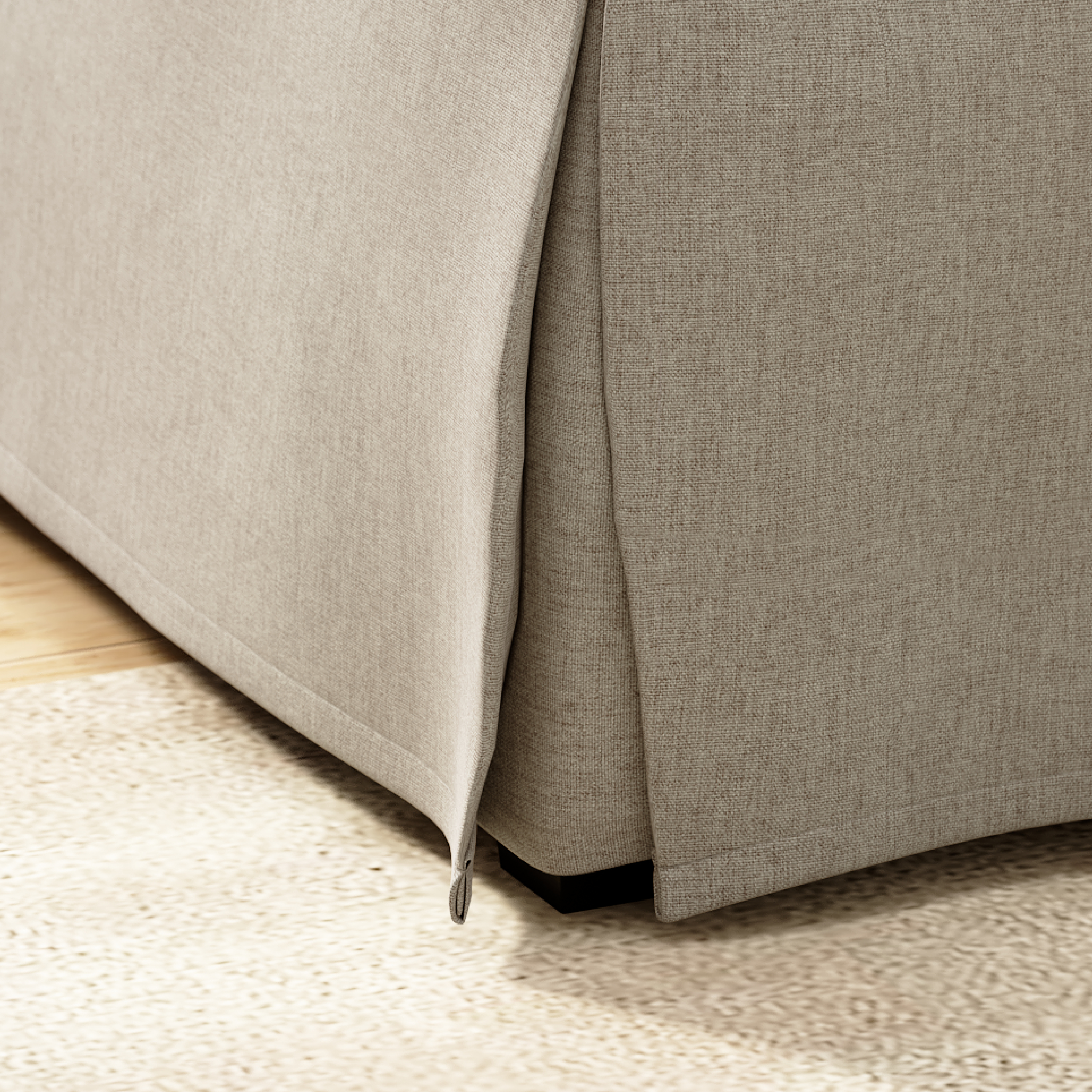 Shop Bush Home Harper Slipcover for Bush Home Harper Storage Ottoman with Tray HROS04SDB-03 5 #color_sand basketweave fabric