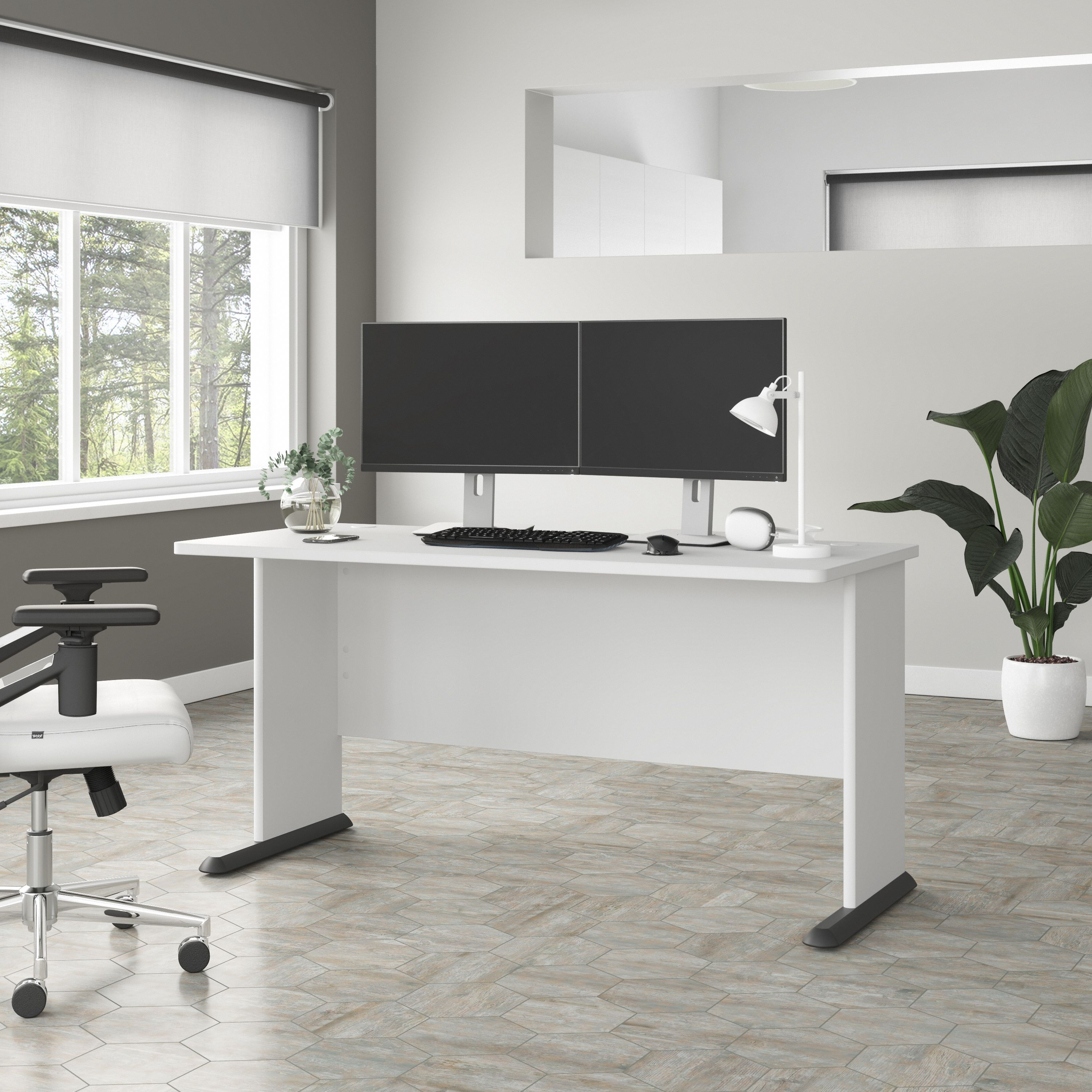 Shop Bush Business Furniture Studio A 60W Computer Desk 01 SDD160WH #color_white