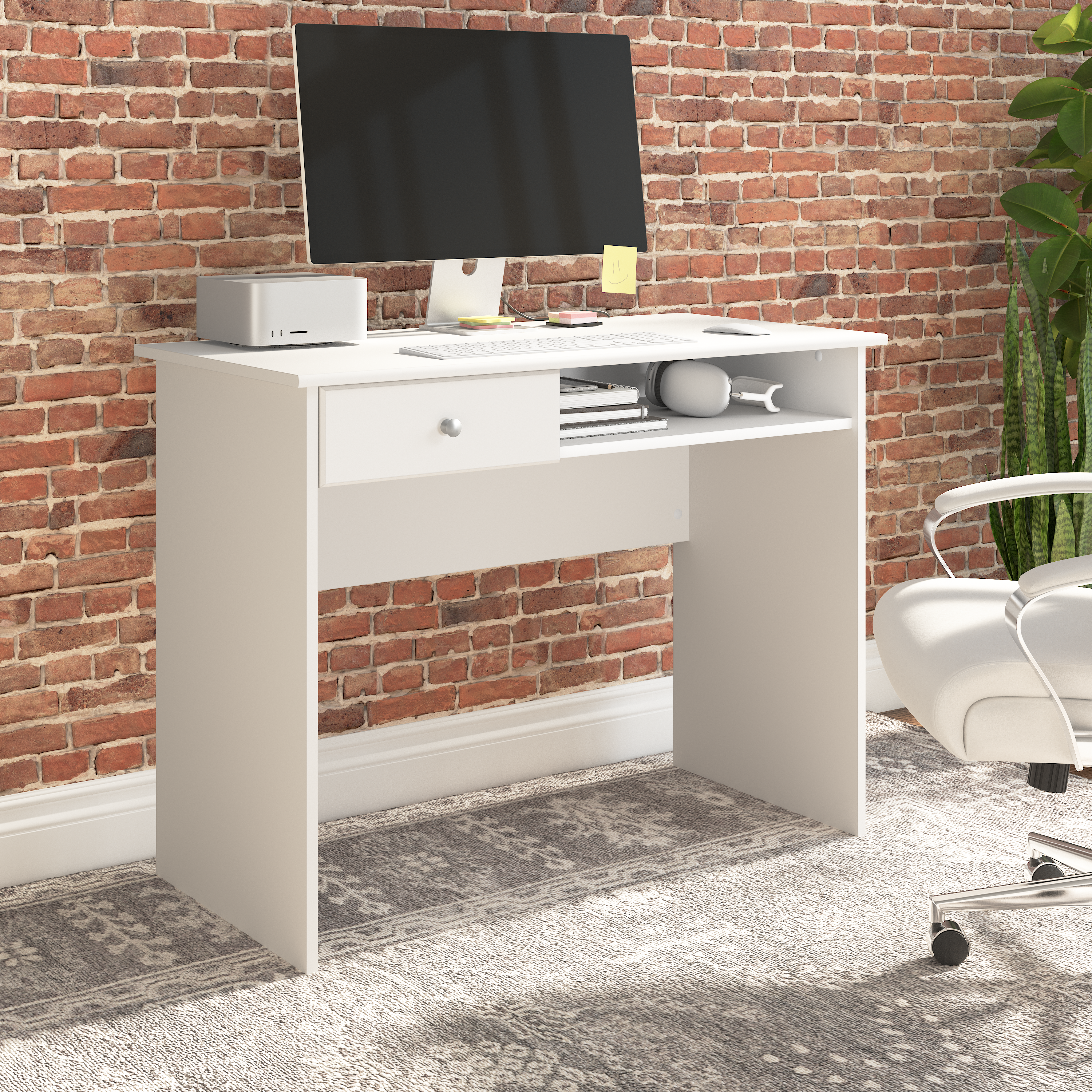 Shop Bush Furniture Cabot 40W Writing Desk 01 WC31940 #color_white