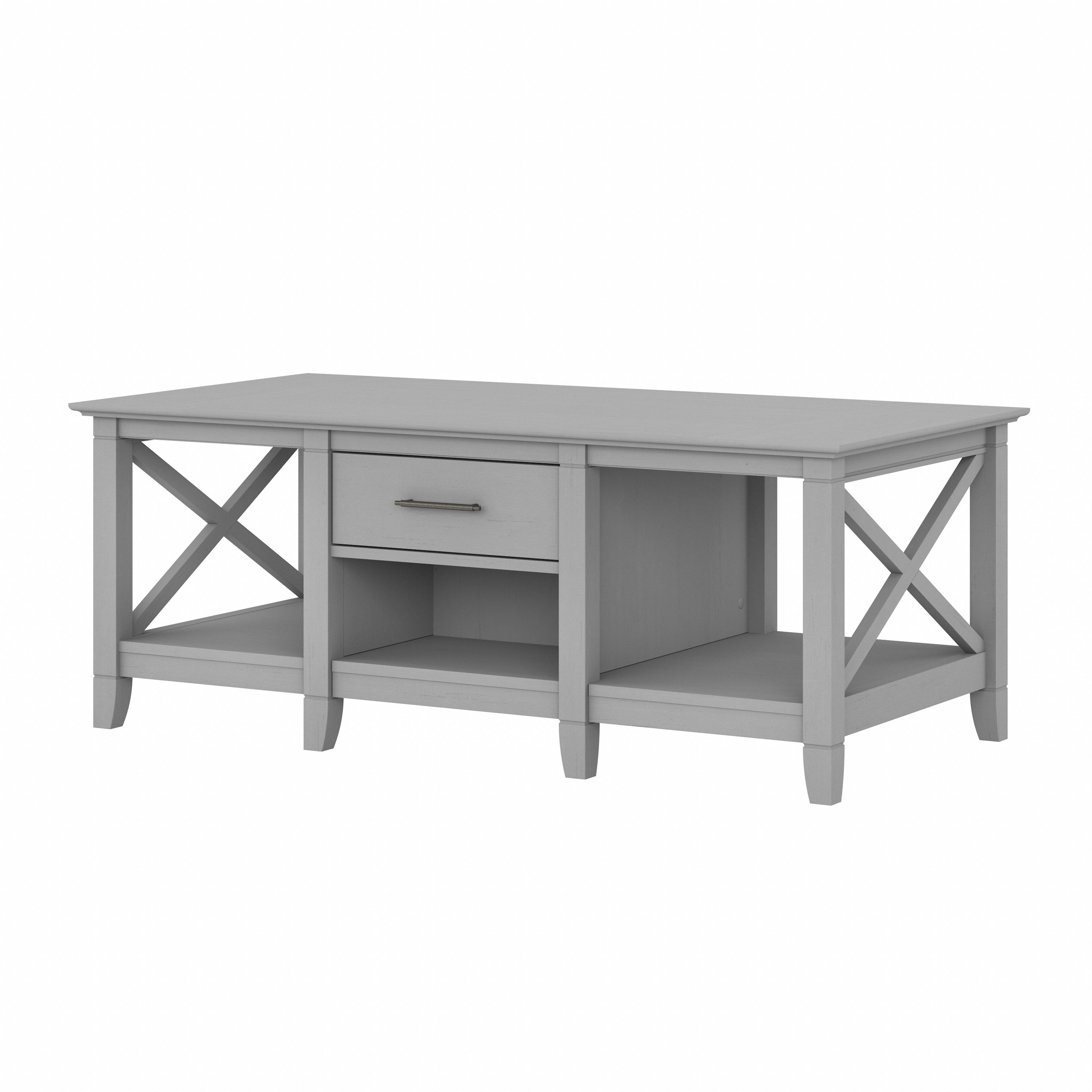 Shop Bush Furniture Key West Coffee Table with Storage 02 KWT148CG-03 #color_cape cod gray