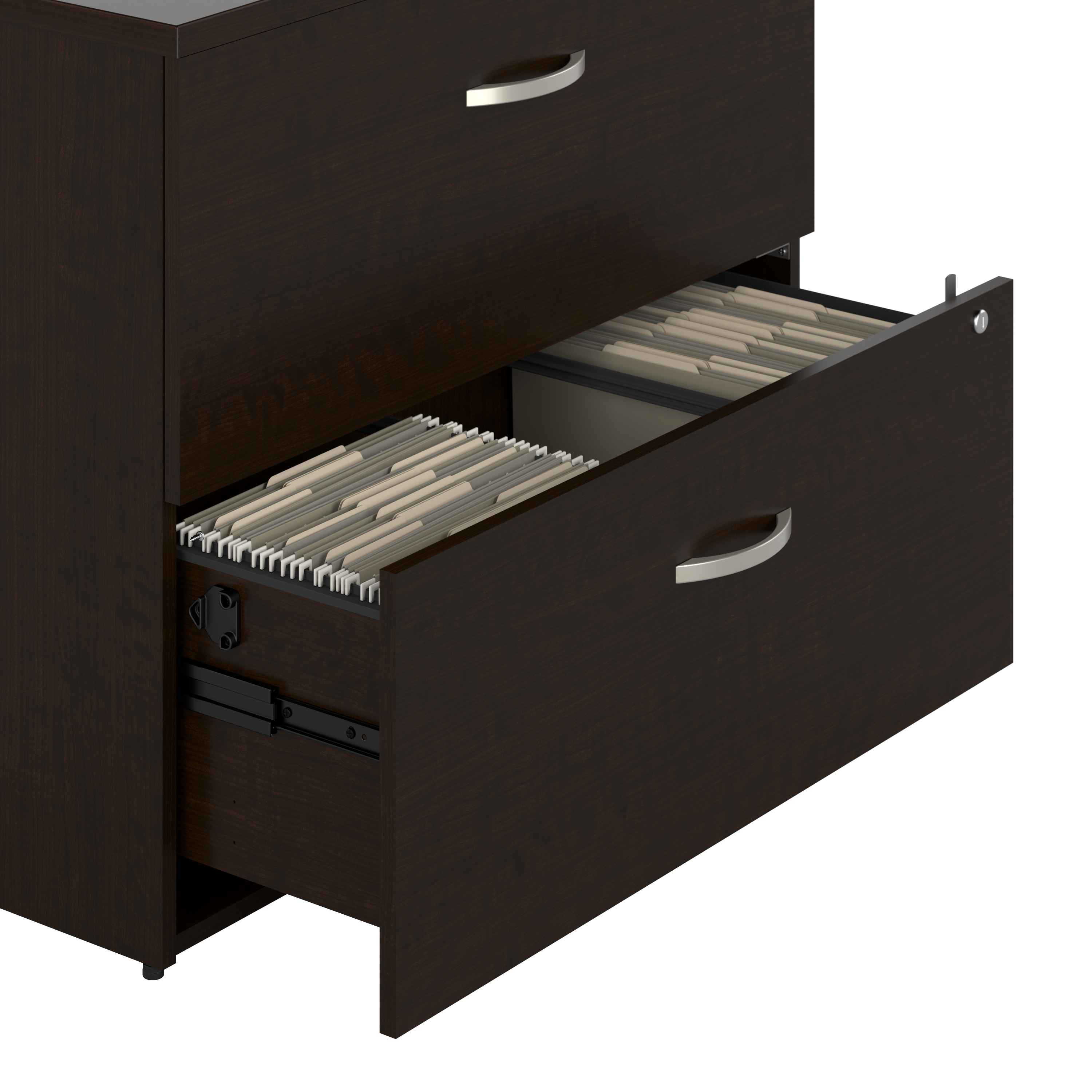 Shop Bush Business Furniture Series C Lateral File Cabinet 04 WC12954CSU #color_mocha cherry