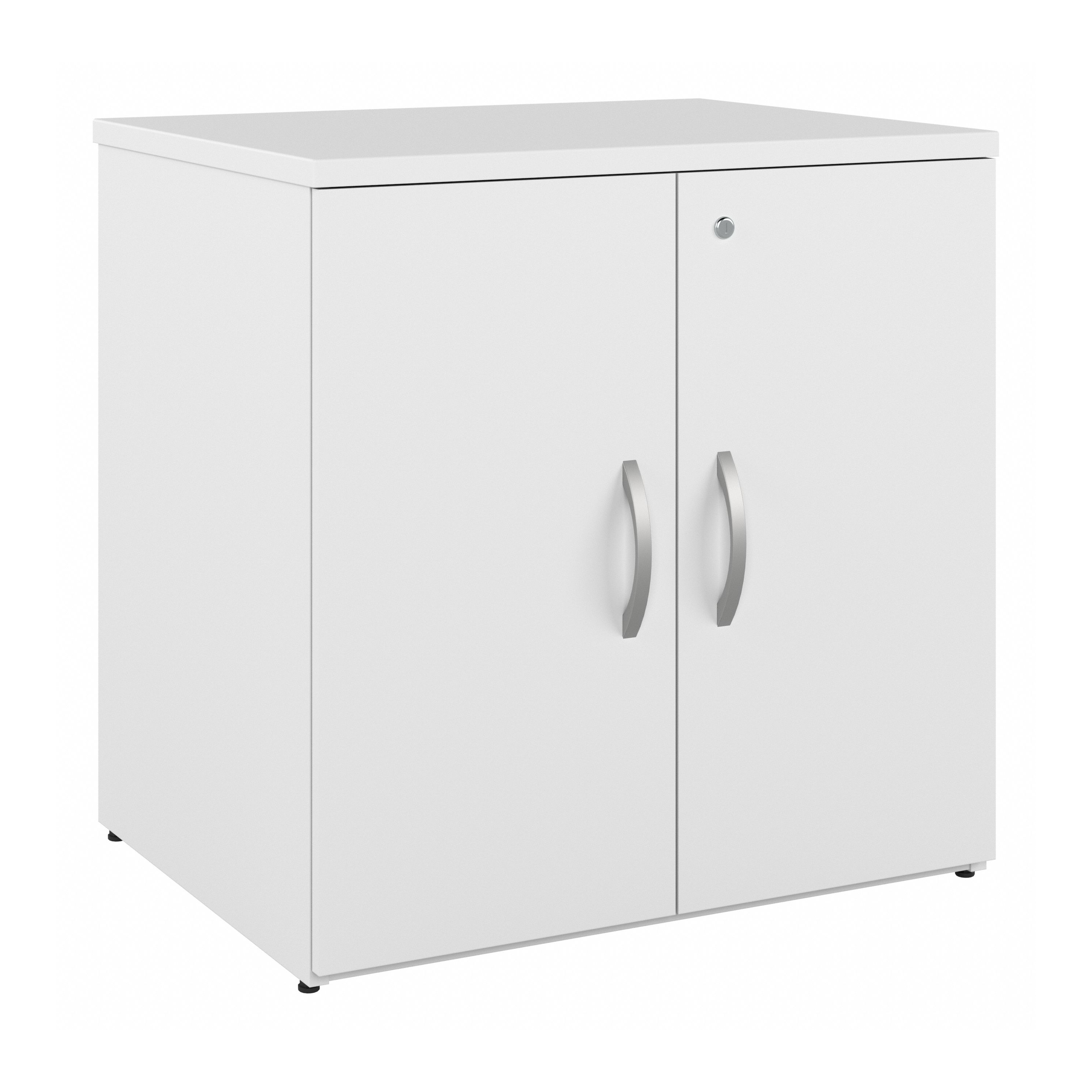 Shop Bush Business Furniture Studio C Office Storage Cabinet with Doors 02 SCS130WH #color_white