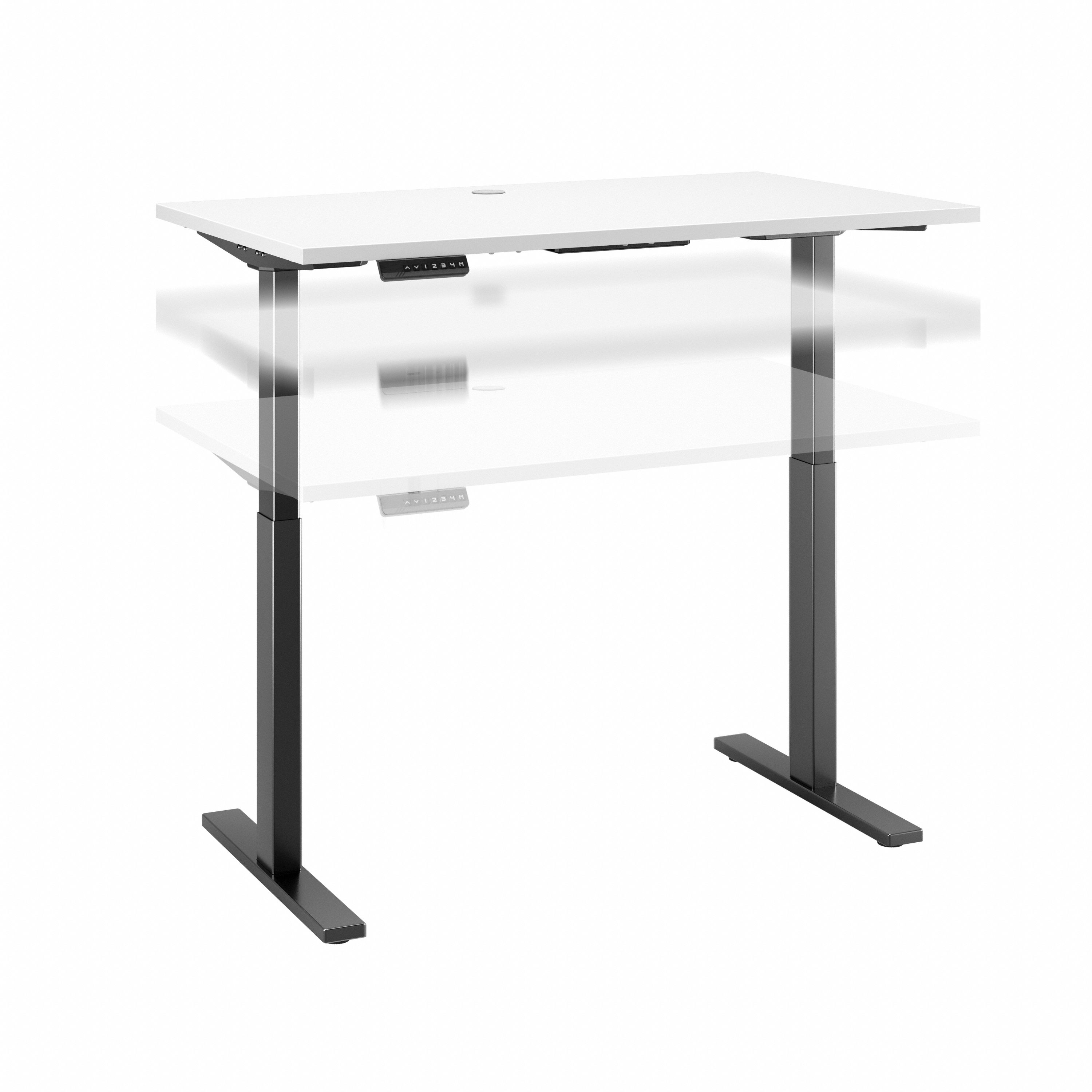 Shop Move 60 Series by Bush Business Furniture 48W x 24D Electric Height Adjustable Standing Desk 02 M6S4824WHBK #color_white/black powder coat