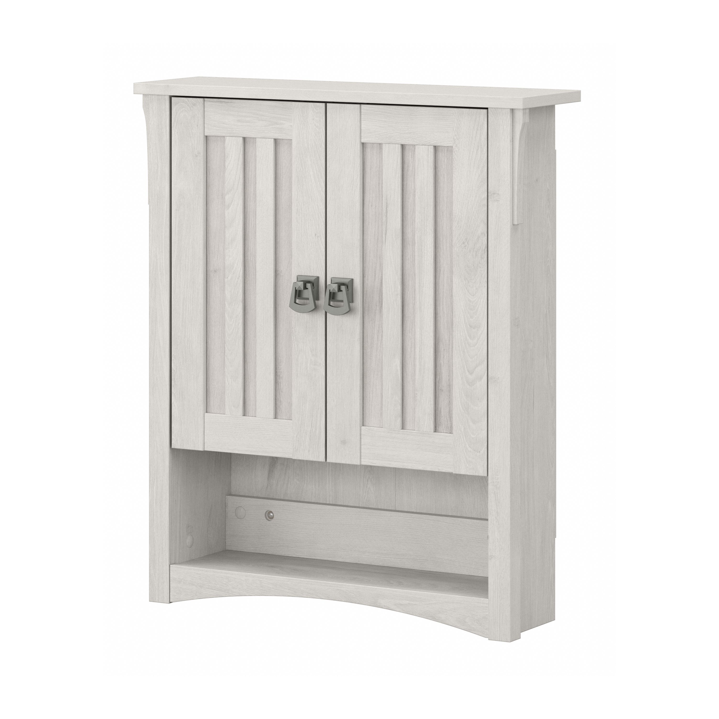 Shop Bush Furniture Salinas Bathroom Wall Cabinet with Doors 02 SAWS124LW-03 #color_linen white oak