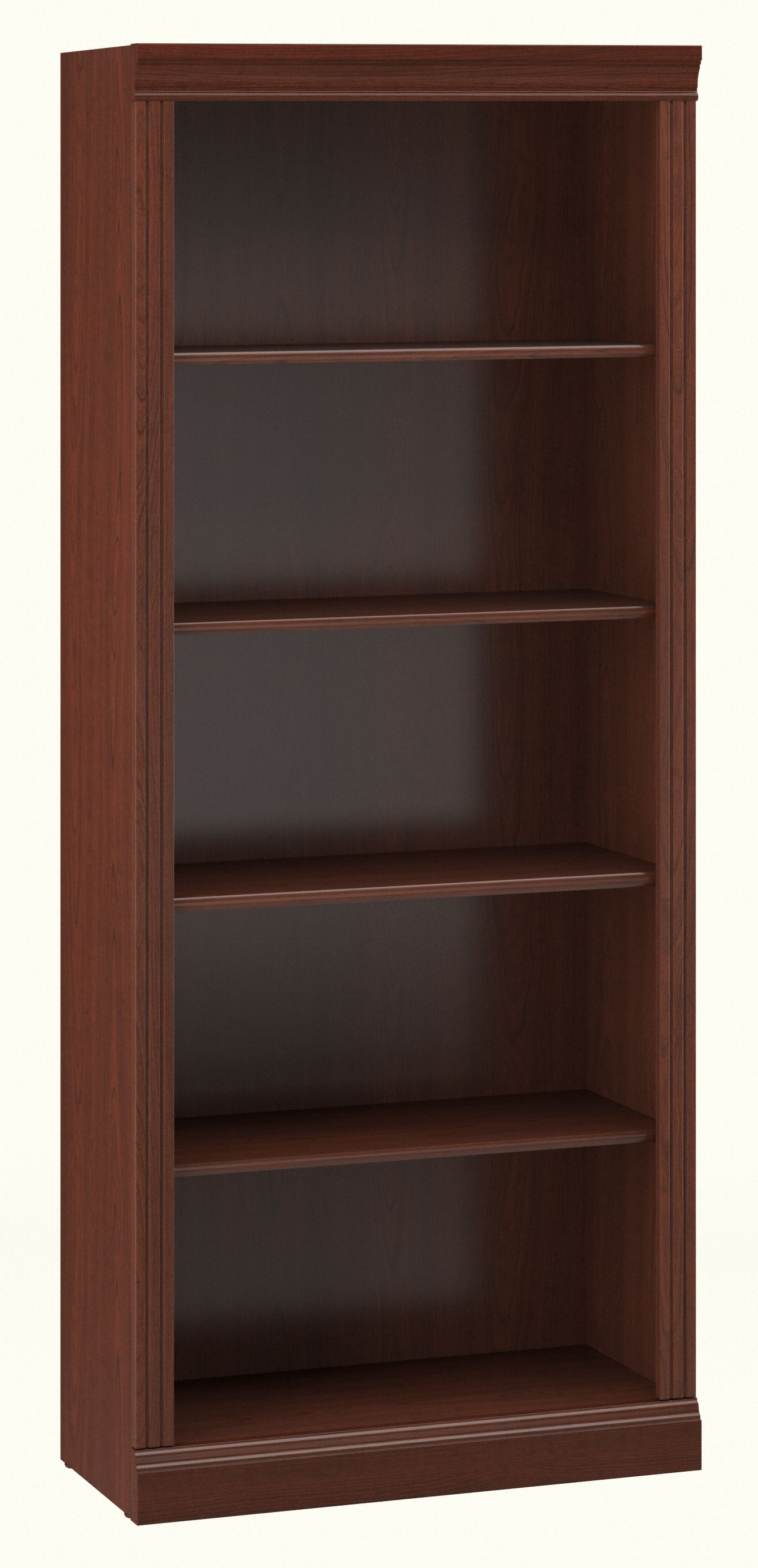 Shop Bush Furniture Saratoga Tall 5 Shelf Bookcase 02 W1615C-03 #color_harvest cherry