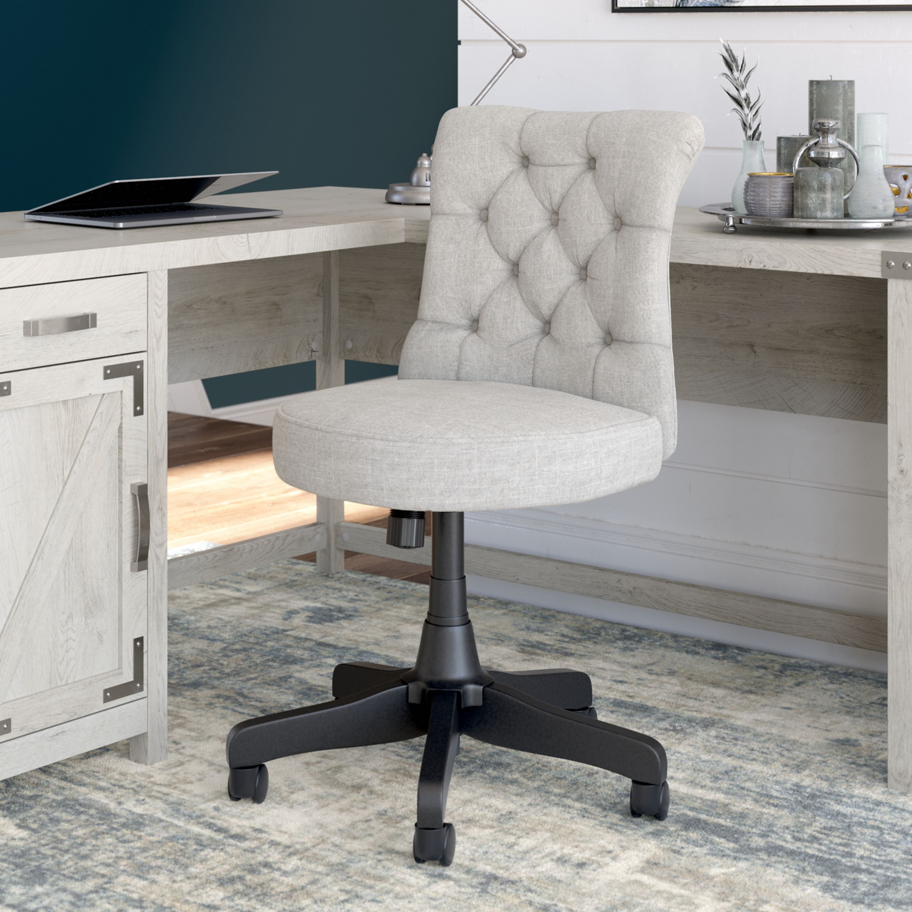 Shop Bush Business Furniture Arden Lane Mid Back Tufted Office Chair 06 CH2301LGF-03 #color_light gray