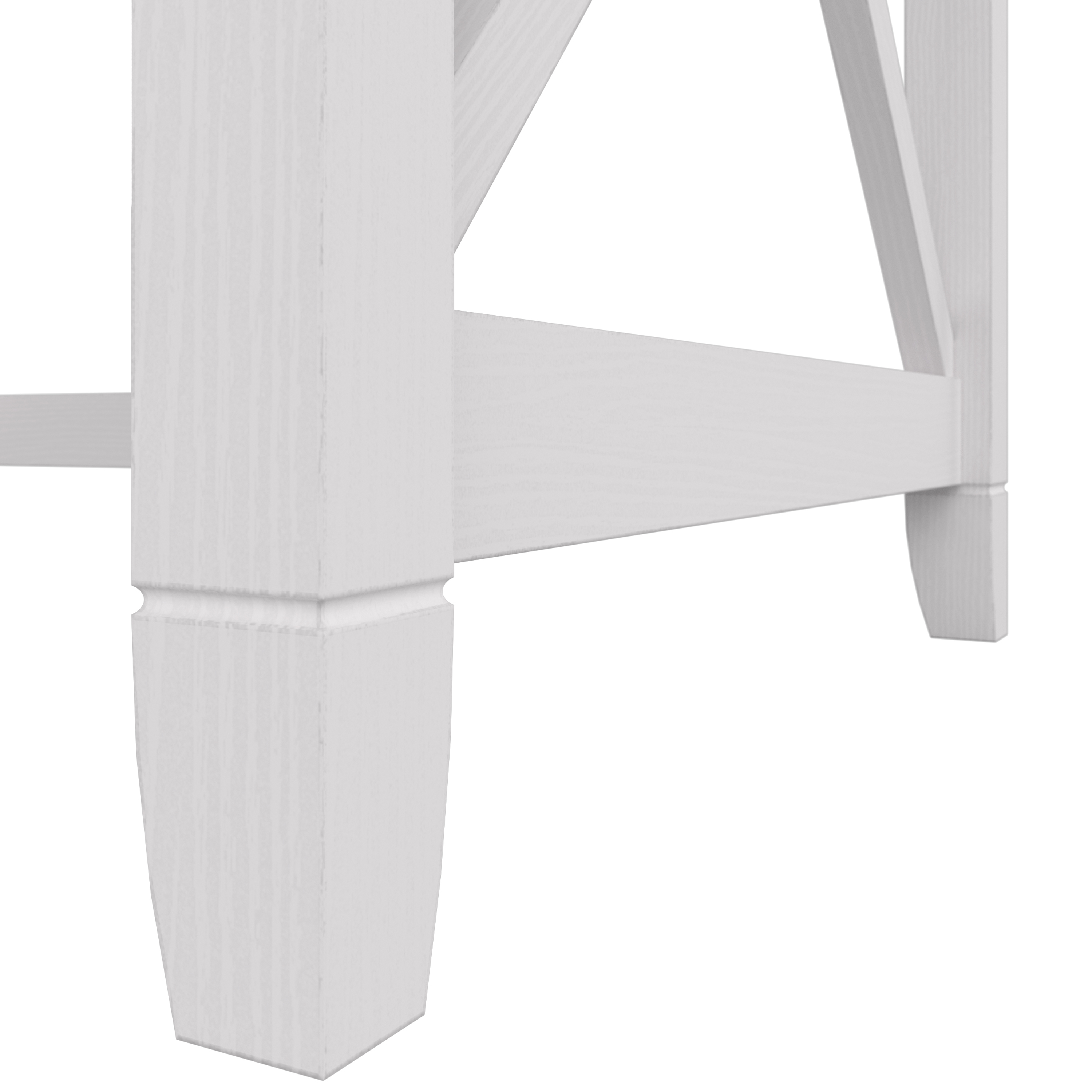 Shop Bush Furniture Key West 60W L Shaped Desk with 2 Drawer Mobile File Cabinet 05 KWS013WT #color_pure white oak