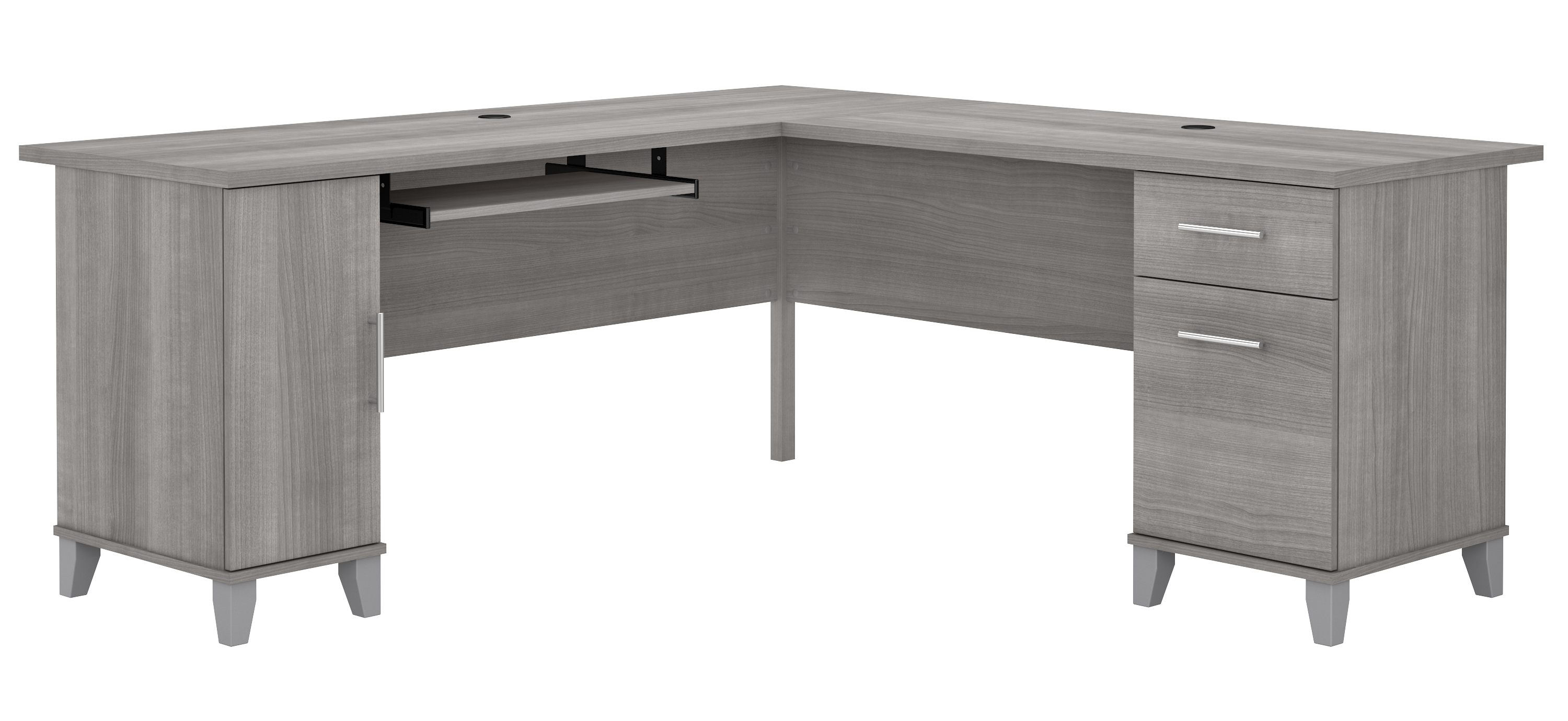 Shop Bush Furniture Somerset 72W L Shaped Desk with Storage 02 WC81210K #color_platinum gray