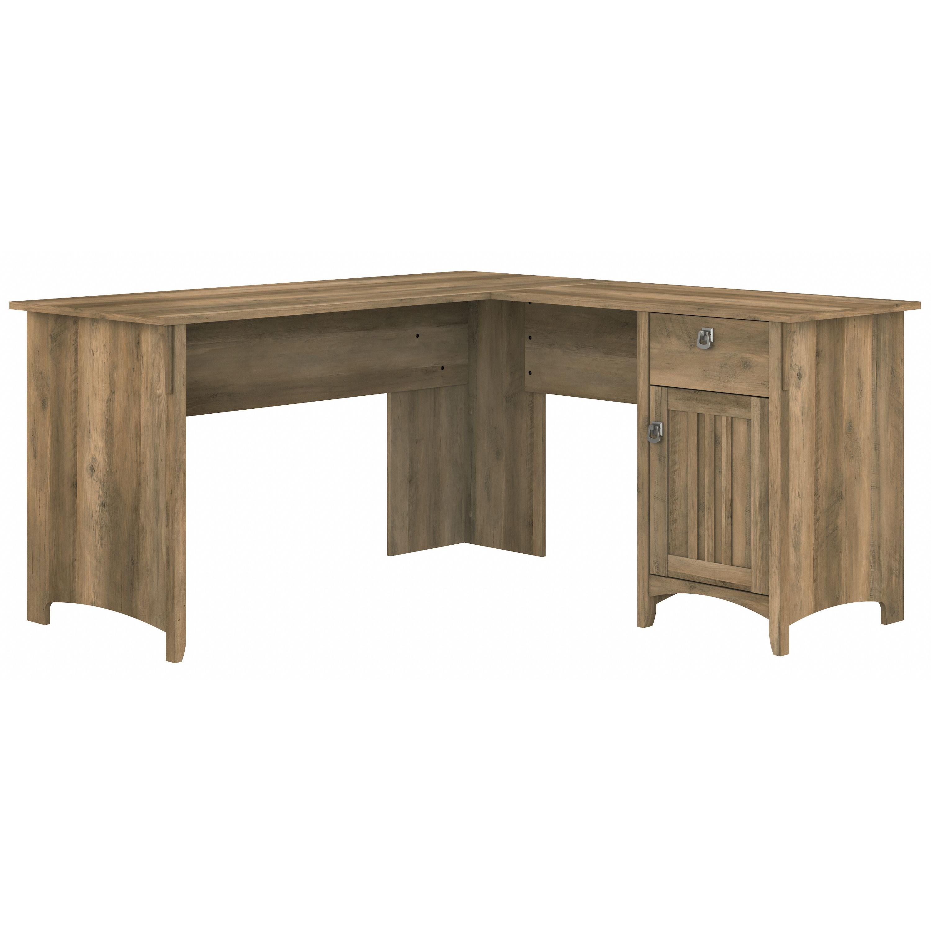 Shop Bush Furniture Salinas 60W L Shaped Desk with Storage 02 SAD160RCP-03 #color_reclaimed pine