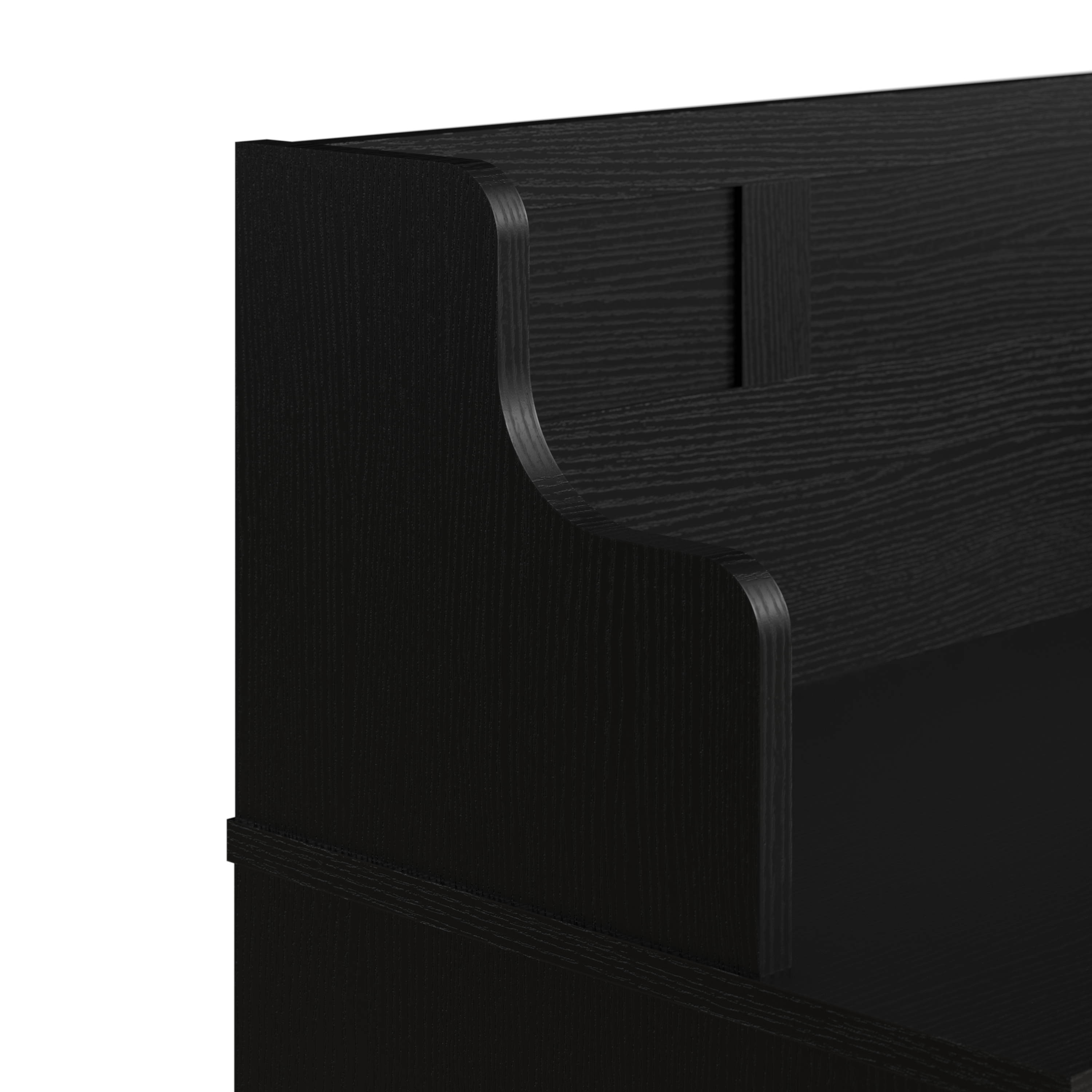 Shop Bush Furniture Woodland 24W Small Shoe Bench with Shelves 04 WDS224BS-03 #color_black suede oak
