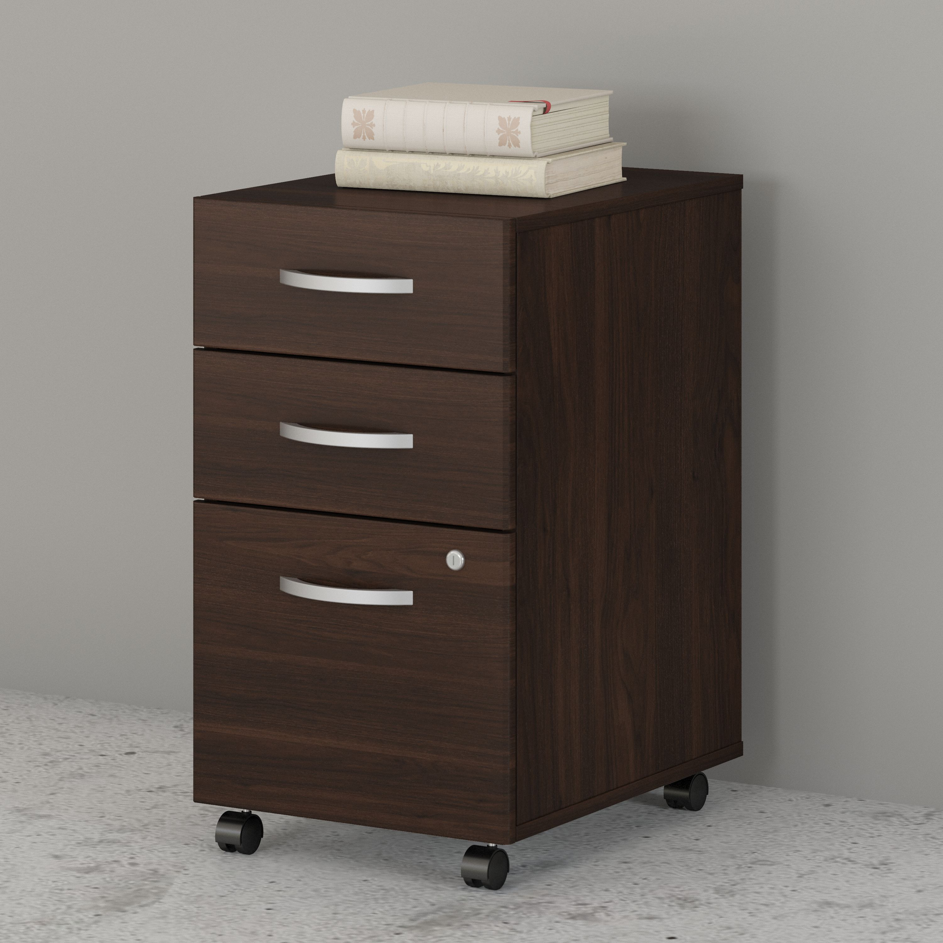 Shop Bush Business Furniture Studio C 3 Drawer Mobile File Cabinet 01 SCF216BWSU #color_black walnut