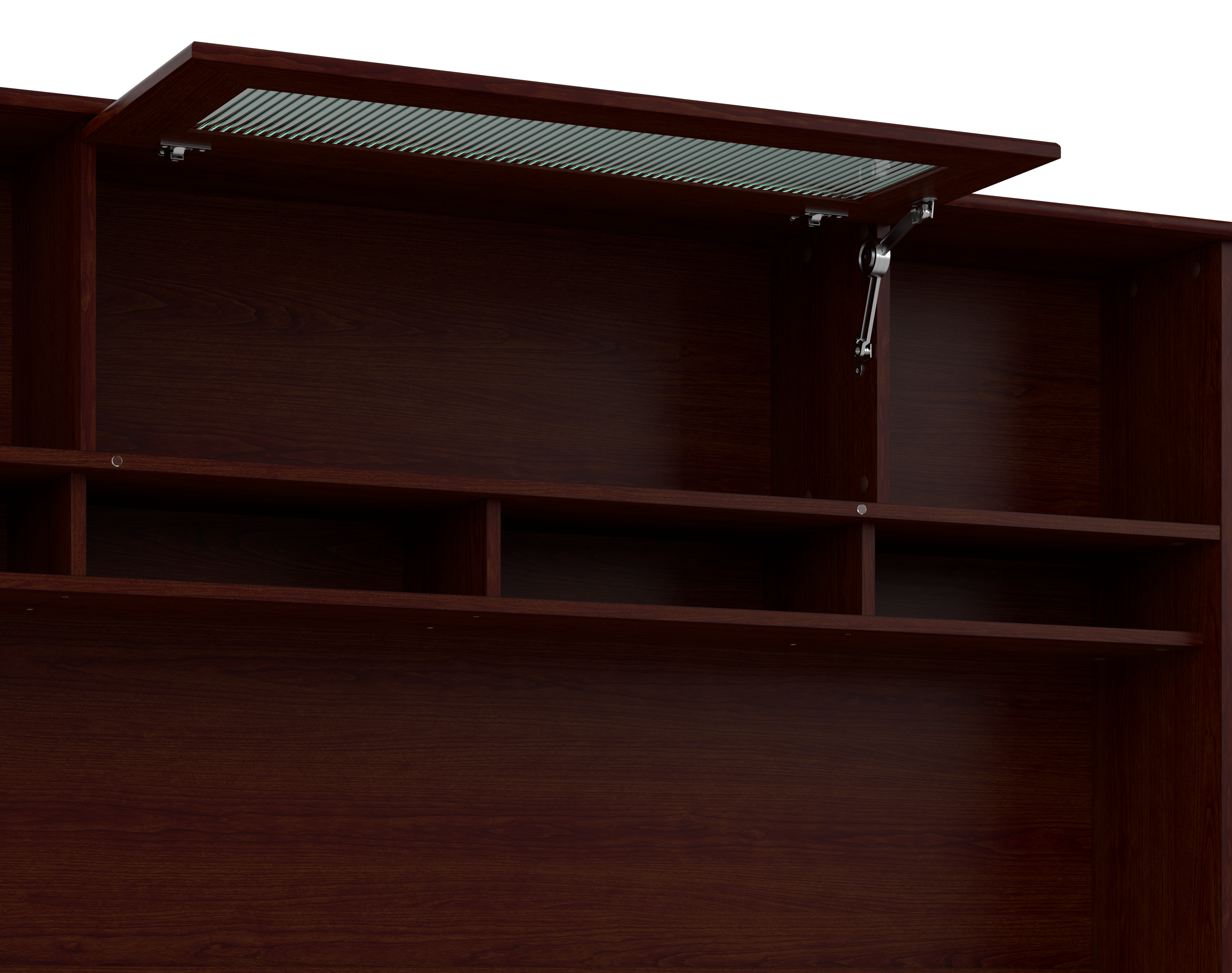 Shop Bush Furniture Cabot 72W L Shaped Computer Desk with Hutch and Drawers 03 CAB053HVC #color_harvest cherry