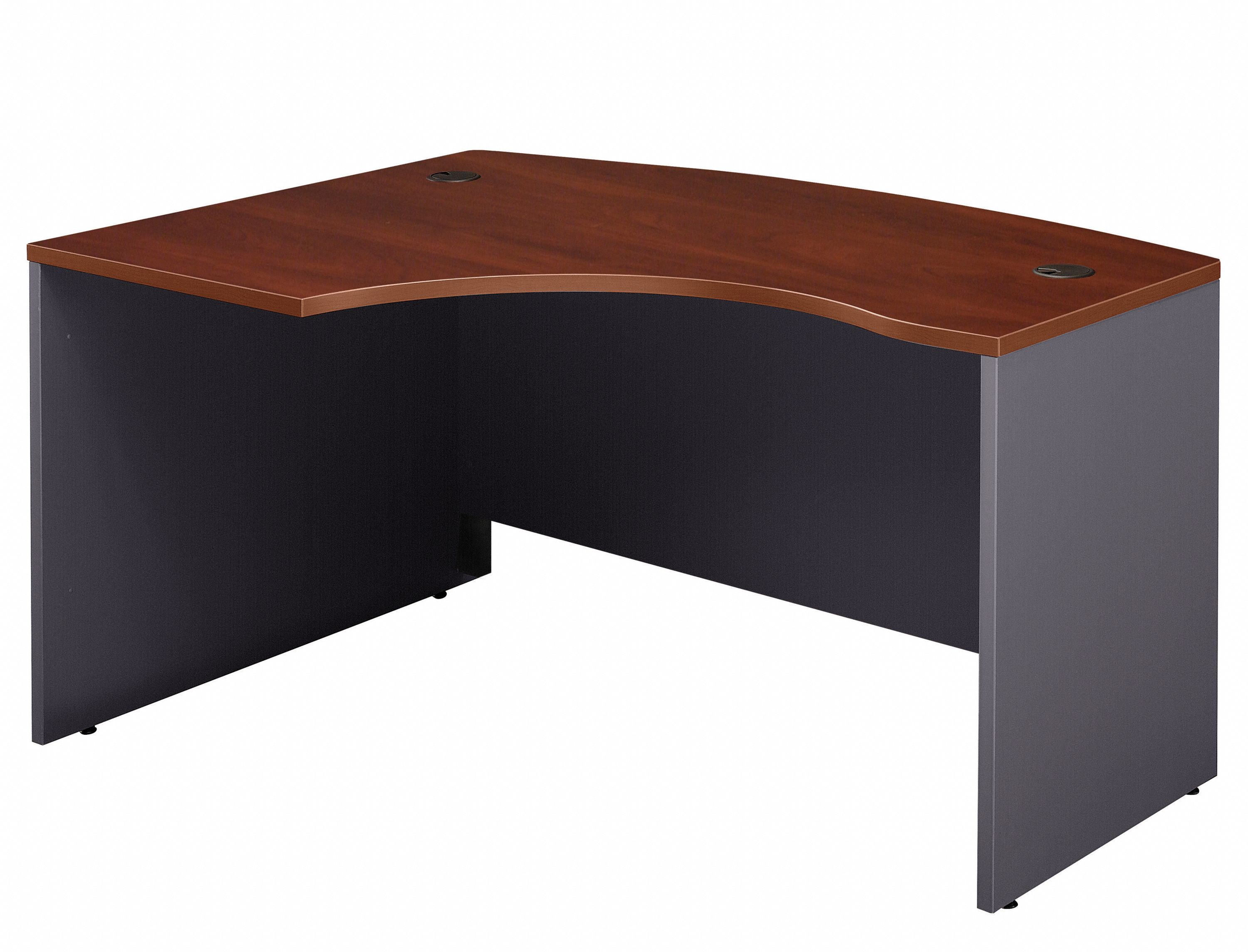 Shop Bush Business Furniture Series C 60W x 43D Left Handed L Bow Desk 02 WC24433 #color_hansen cherry/graphite gray
