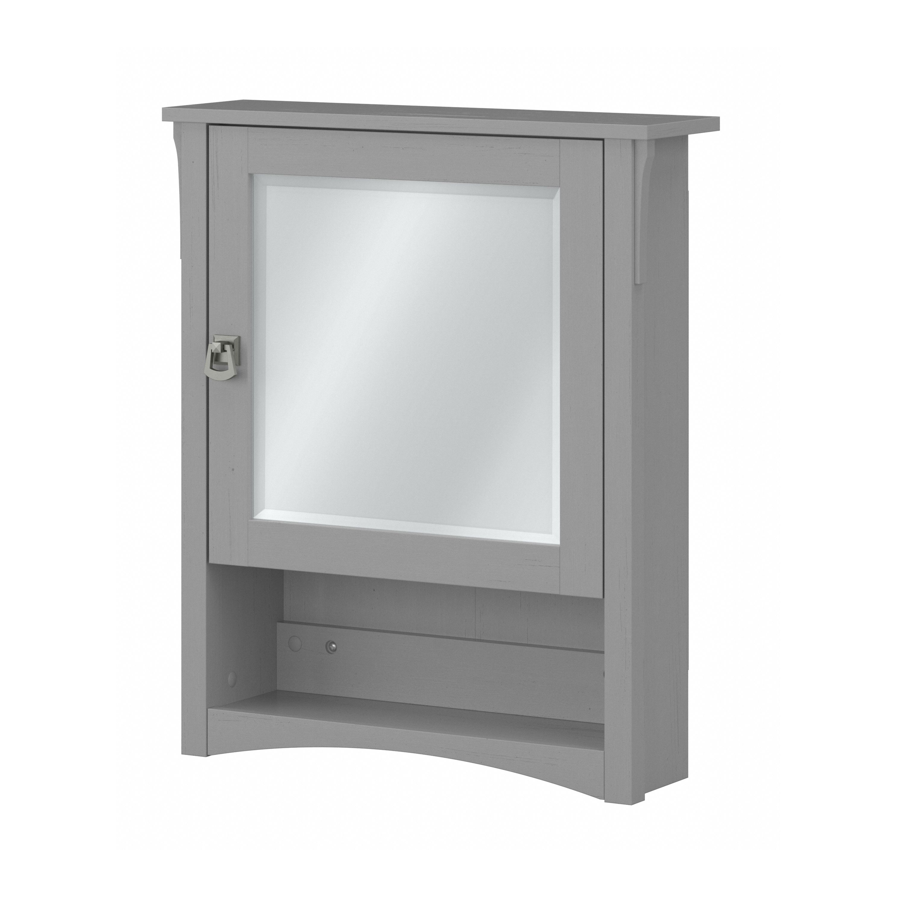 Shop Bush Furniture Salinas Bathroom Medicine Cabinet with Mirror 02 SAWS224CG-03 #color_cape cod gray