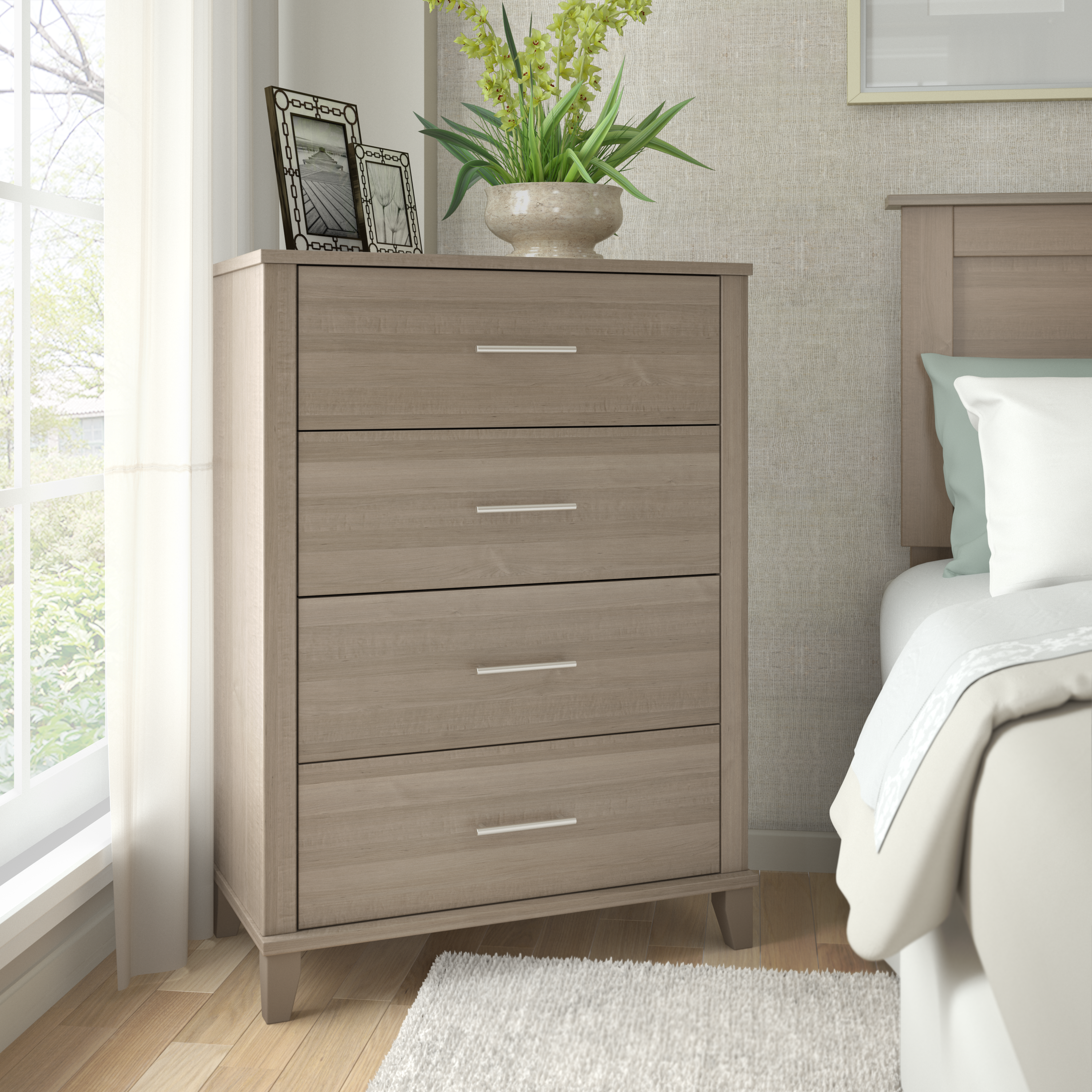 Shop Bush Furniture Somerset Chest of Drawers 01 STS132AG #color_ash gray