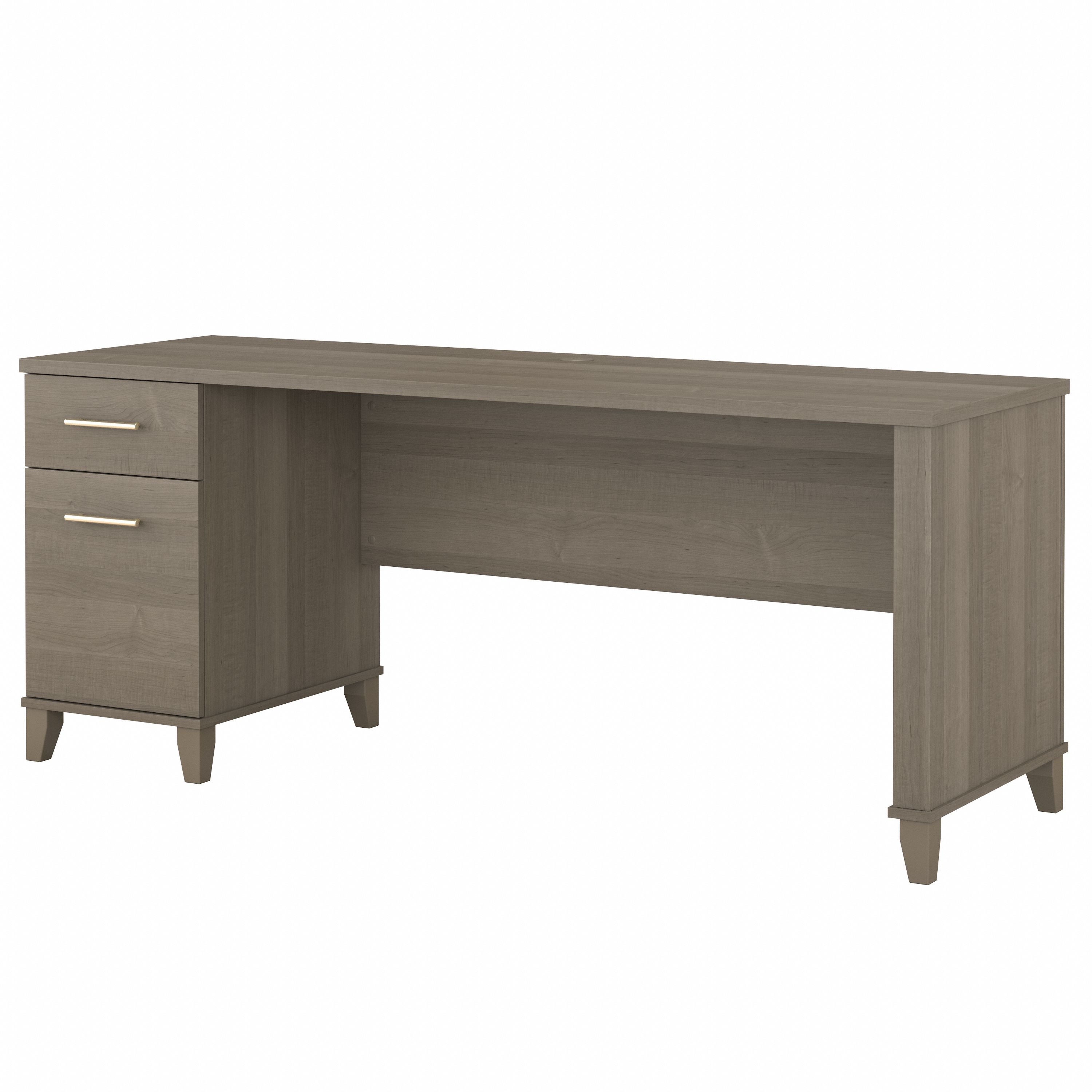 Shop Bush Furniture Somerset 72W Office Desk with Drawers 02 WC81672 #color_ash gray