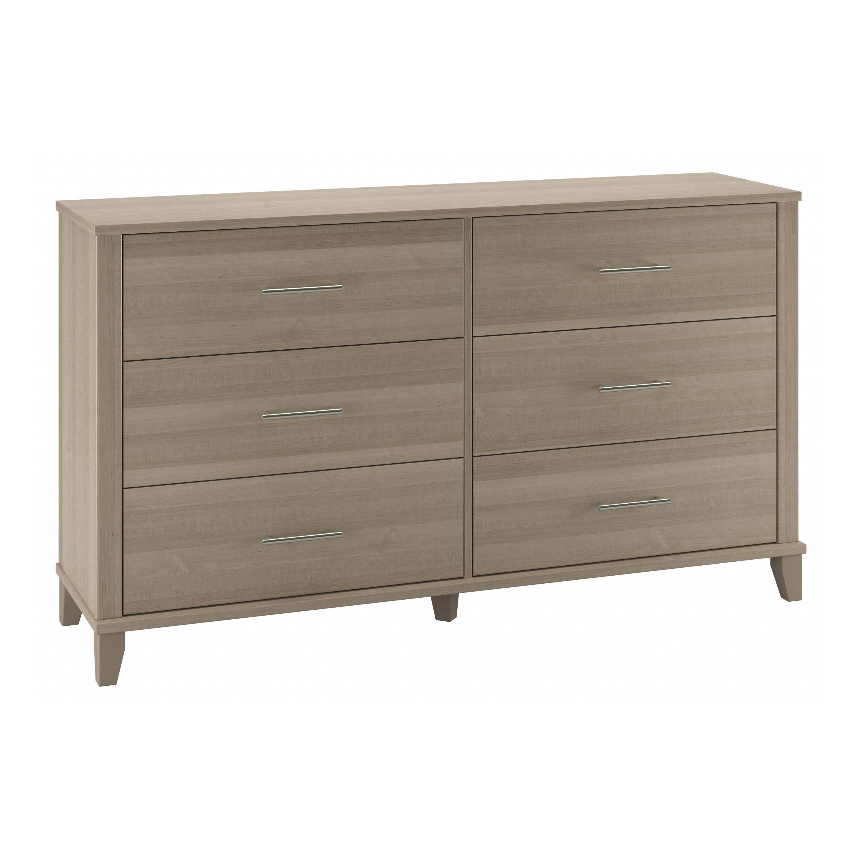 Shop Bush Furniture Somerset 6 Drawer Dresser 02 STS160AGK #color_ash gray
