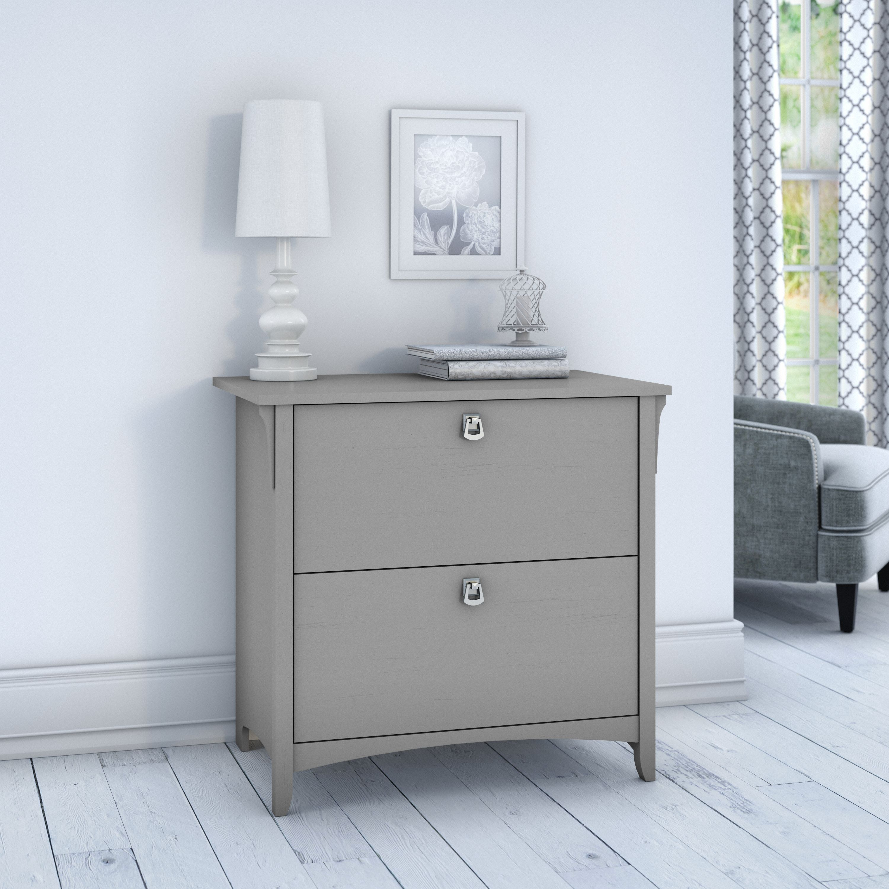 Shop Bush Furniture Salinas 2 Drawer Lateral File Cabinet 01 SAF132CG-03 #color_cape cod gray