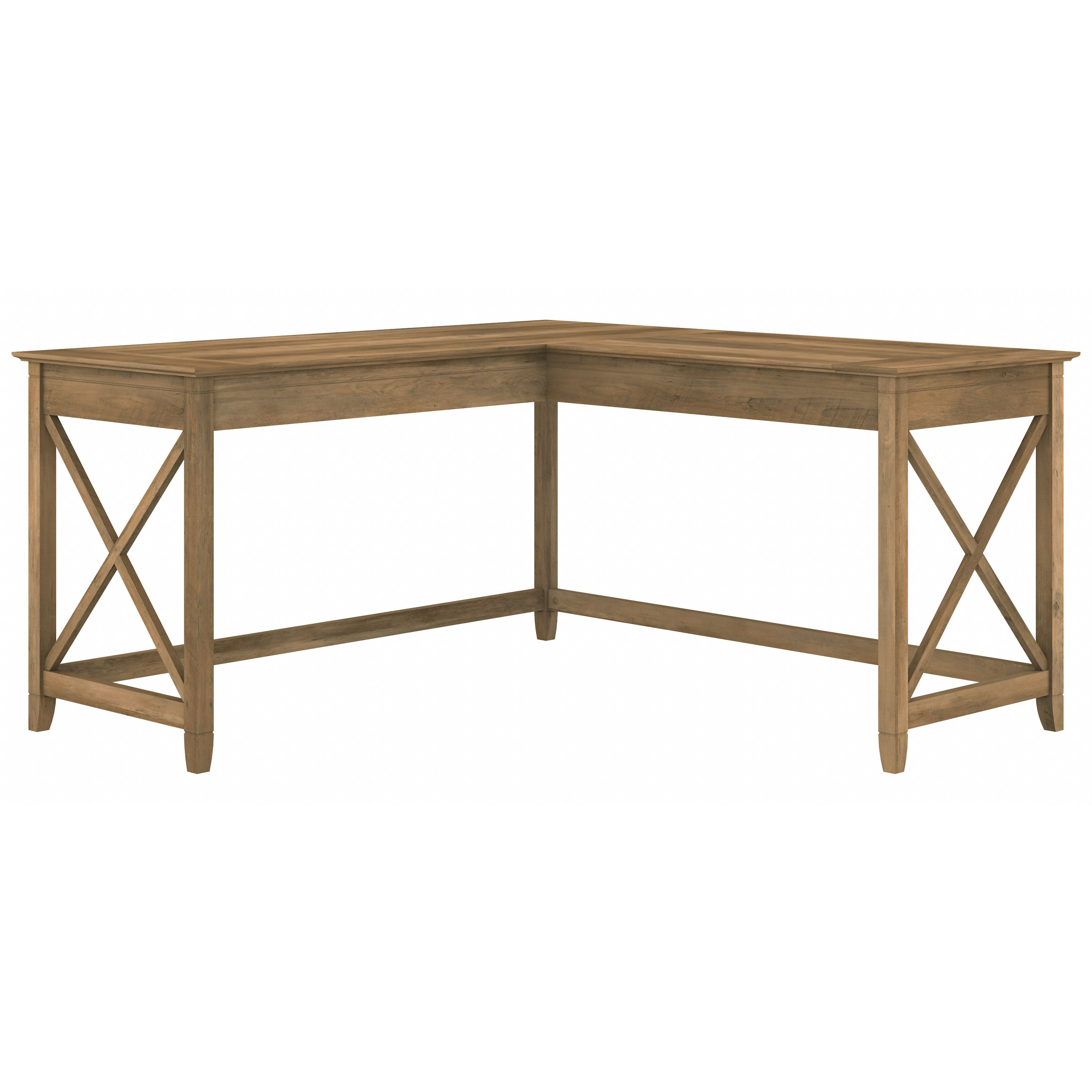 Shop Bush Furniture Key West 60W L Shaped Desk 02 KWD160RCP-03 #color_reclaimed pine