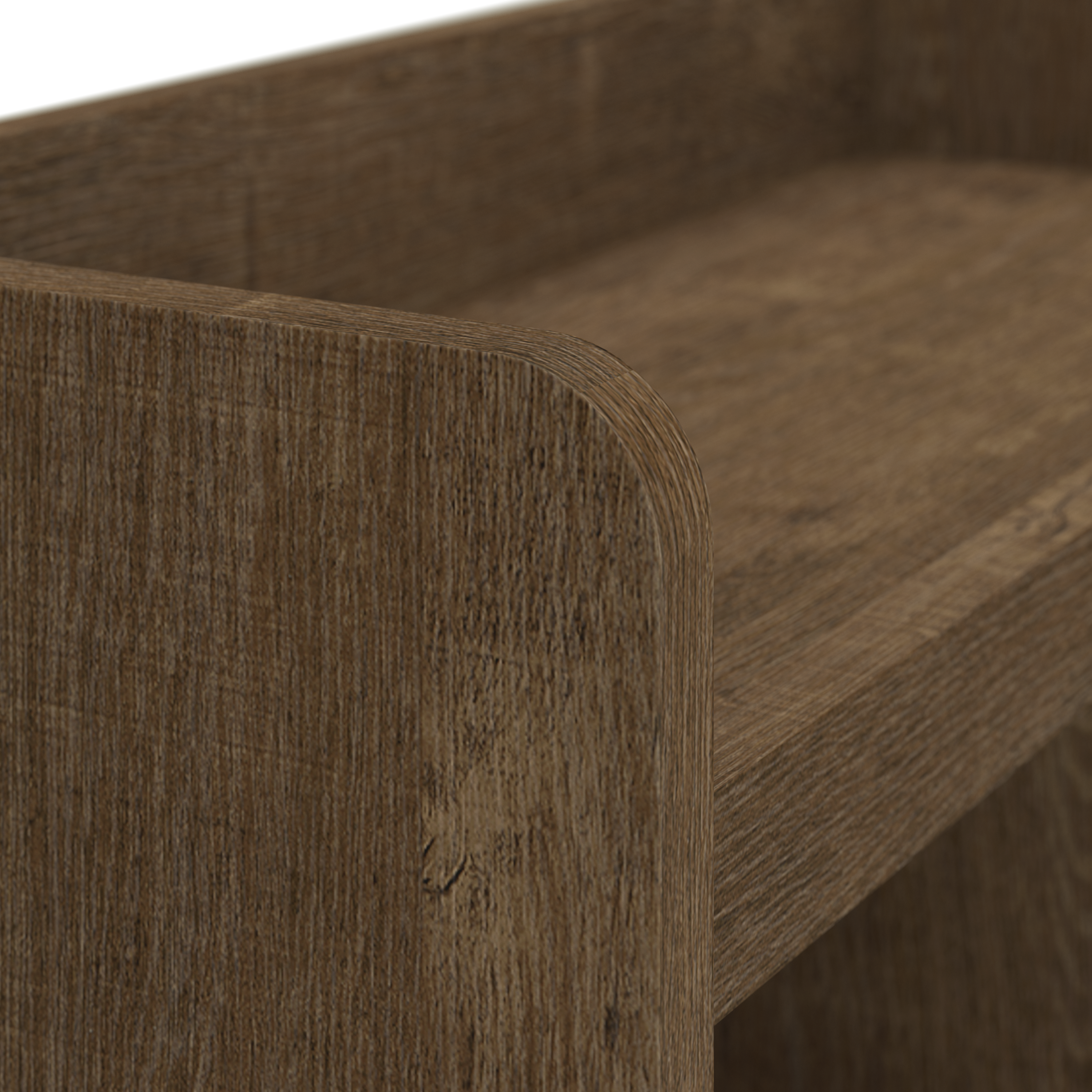 Shop Bush Furniture Woodland 40W Wall Mounted Coat Rack with Shelf 05 WDH340ABR-03 #color_ash brown