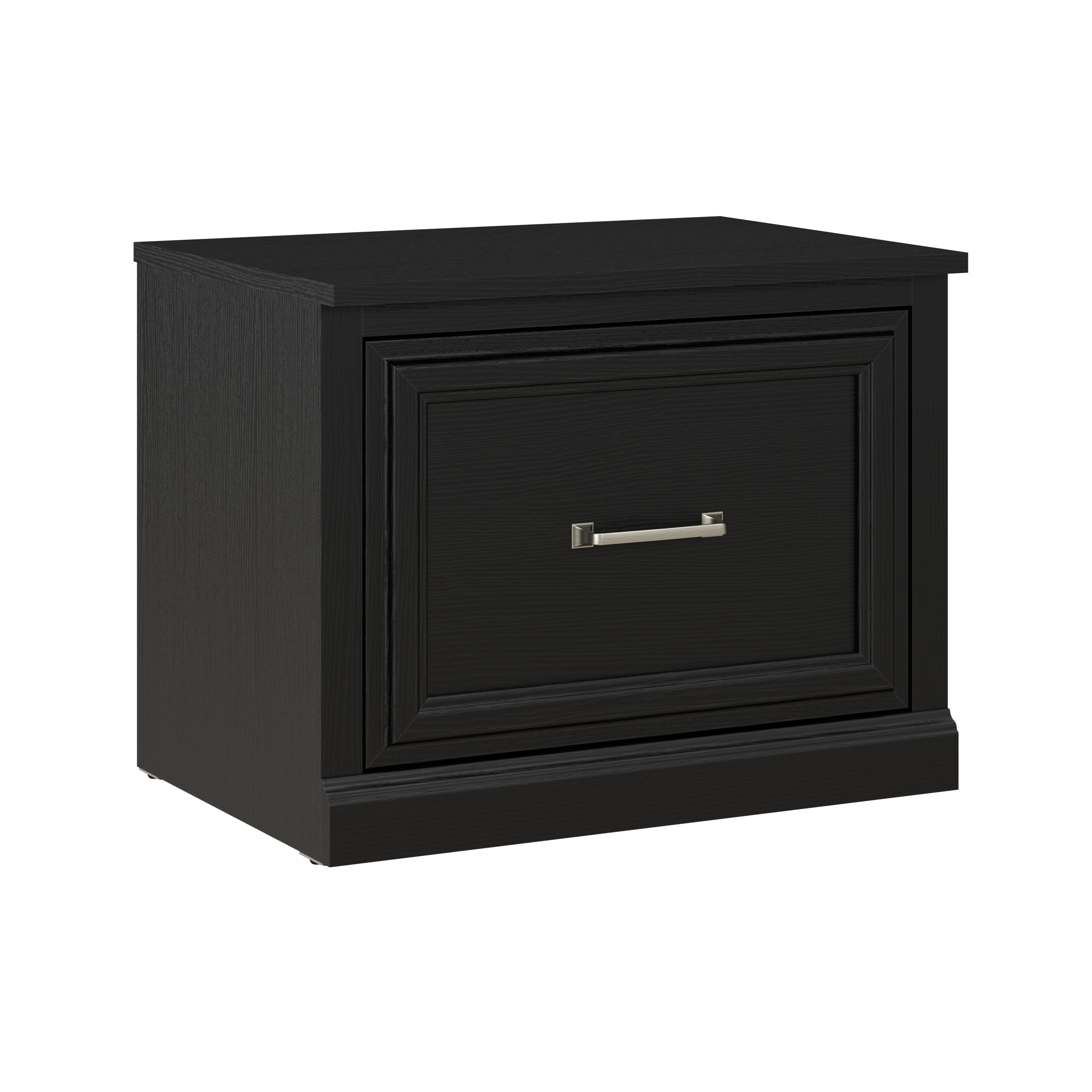 Shop Bush Furniture Woodland 24W Small Shoe Bench with Drawer 02 WDS124BS-03 #color_black suede oak
