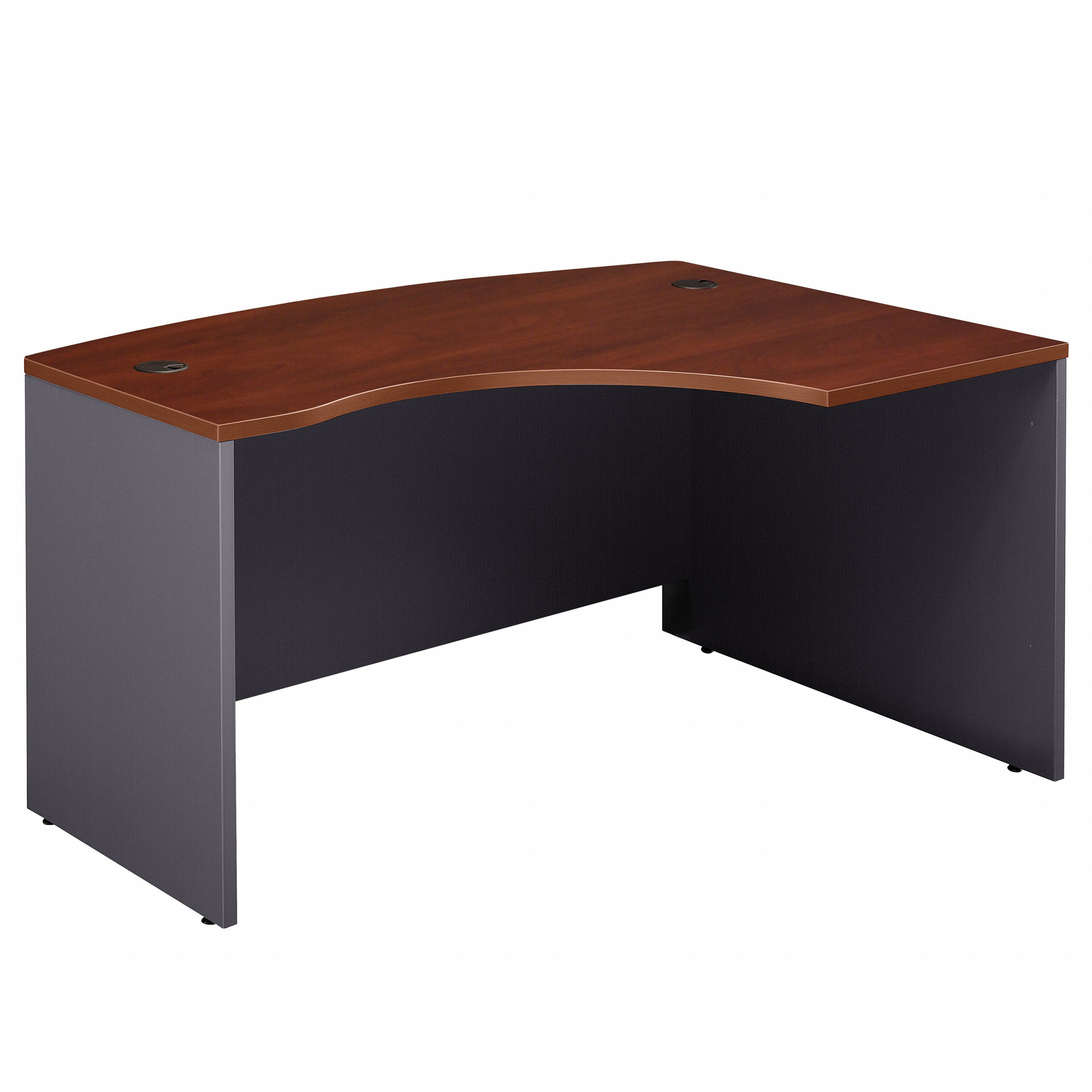 Shop Bush Business Furniture Series C 60W x 43D Right Handed L Bow Desk 02 WC24422 #color_hansen cherry/graphite gray