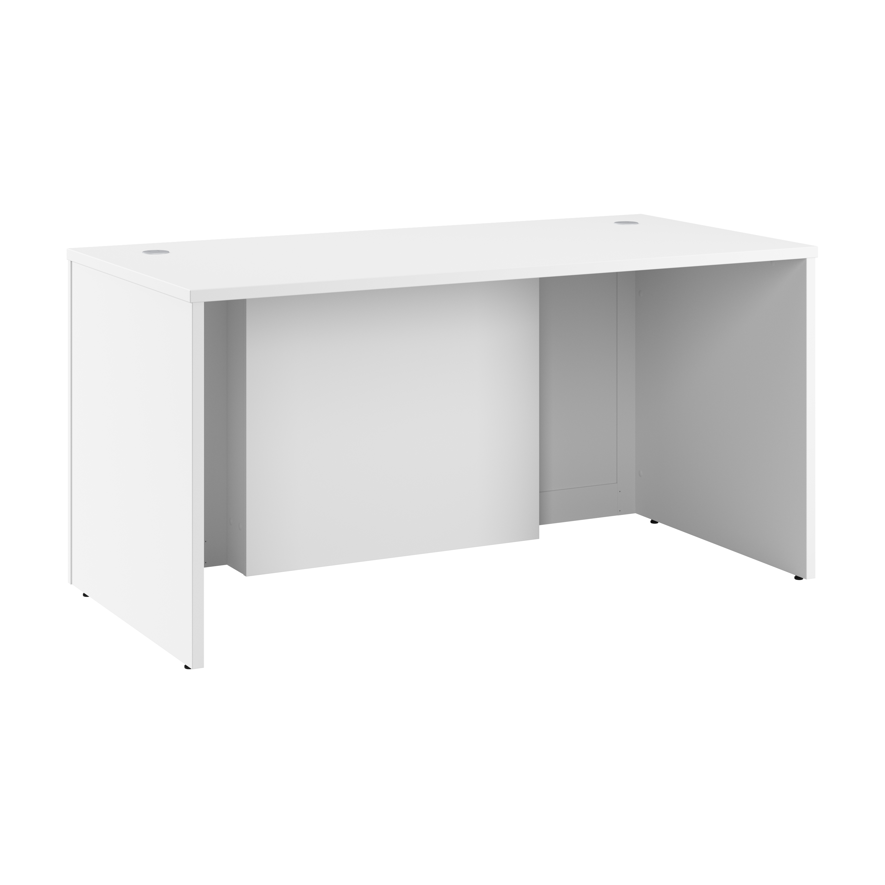 Shop Bush Business Furniture Hampton Heights 60W x 30D Executive Desk 02 HHD160WH #color_white